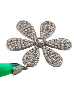 Nina Gilin Sterling Silver, Green Onyx, & Diamond Drop Earrings -Deals Apparis Store unnamed file 101