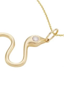 Nina Gilin 14K Yellow Gold & Diamond Snake Pendant Necklace -Deals Apparis Store unnamed file 117