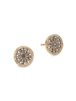 Nina Gilin 14K Yellow Gold & Diamond Stud Earrings