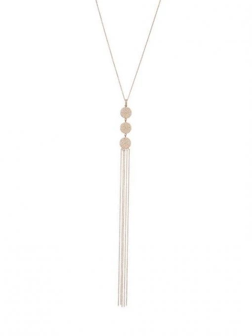 Nina Gilin 14K Rose Gold & Diamond Tassel Necklace -Deals Apparis Store unnamed file 145