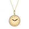 Nina Gilin 14K Yellow Gold & Diamond Clock Pendant Necklace -Deals Apparis Store unnamed file 163