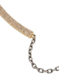 Nina Gilin Sterling Silver, 14K Yellow Gold, & Diamond Bar Pendant Necklace -Deals Apparis Store unnamed file 174