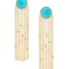 Nina Gilin 14K Yellow Gold, Turquoise, & Diamond Drop Earrings 2 Nina Gilin 14K Yellow Gold, Turquoise, & Diamond Drop Earrings -Deals Apparis Store unnamed file 175