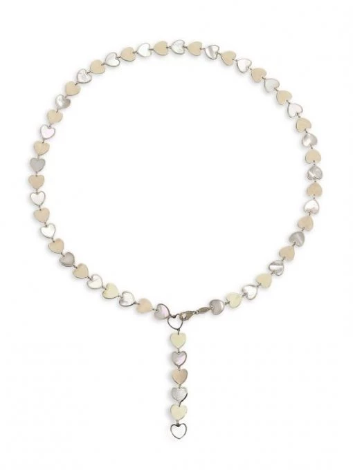 Nina Gilin 14K Yellow Gold & Mother-Of-Pearl Heart Necklace -Deals Apparis Store unnamed file 18