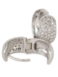 Nina Gilin 14K White Gold & Diamond Huggie Hoop Earrings -Deals Apparis Store unnamed file 189
