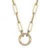 Nina Gilin 14K Yellow Gold & Diamond Circle Pendant Oval-Link Necklace -Deals Apparis Store unnamed file 2