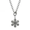 Nina Gilin Black Rhodium-Plated Silver & Diamond Flower Pendant Necklace -Deals Apparis Store unnamed file 20