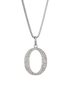 Nina Gilin Silvertone & Natural Champagne Diamond Initial Pendant Necklace Initial N -Deals Apparis Store unnamed file 233