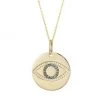 Nina Gilin 14K Yellow Gold, Diamond & Sapphire Evil Eye Disc Pendant Necklace -Deals Apparis Store unnamed file 264