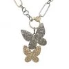 Nina Gilin Black Rhodium-Plated, 14K Yellow Gold & Diamond Double Butterfly Pendant Necklace -Deals Apparis Store unnamed file 273