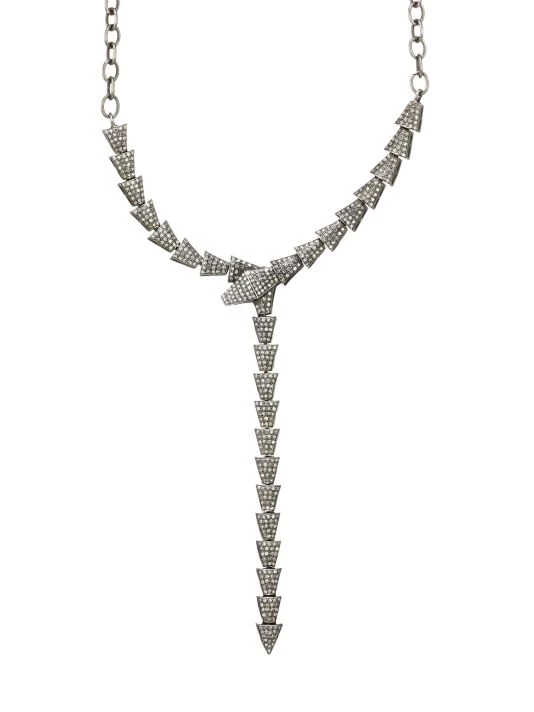 Nina Gilin Black Rhodium-Plated & Diamond Y-Necklace 3 Nina Gilin Black Rhodium-Plated & Diamond Y-Necklace
