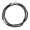 Nina Gilin Black Onyx & Diamond Pavé Long Beaded Necklace