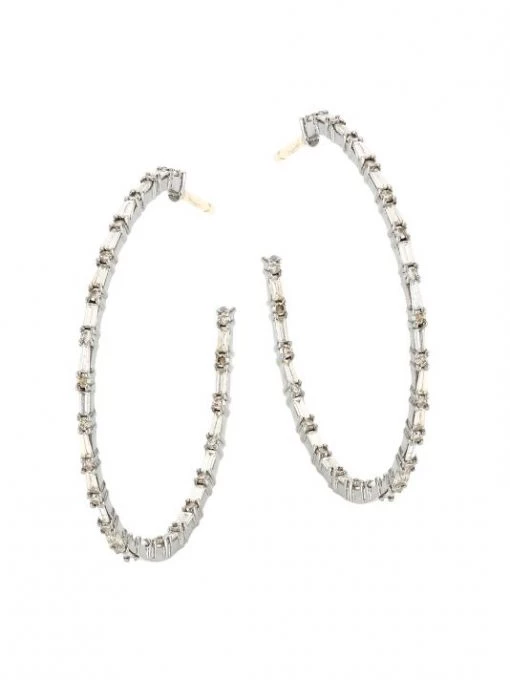 Nina Gilin Black Rhodium-Plated & Diamond Inside-Outside Hoop Earrings -Deals Apparis Store unnamed file 334