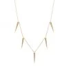 Nina Gilin 14K Yellow Gold & Diamond Pavé Dagger Station Necklace