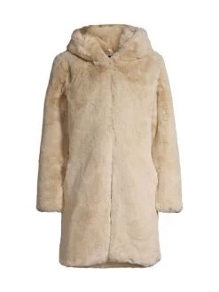 Apparis Myra Hooded Faux Fur Coat