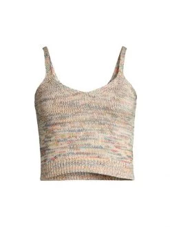 Apparis Lenny Knit Cotton-Blend Crop Top