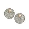 Nina Gilin Pavé Diamond Round Drop Earrings