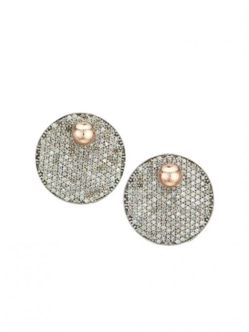 Nina Gilin Pav&eacute; Diamond Round Drop Earrings -Deals Apparis Store unnamed file 54