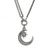 Nina Gilin Black Rhodium-Plated Silver & Diamond Moon Pendant Necklace -Deals Apparis Store unnamed file 58