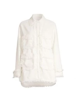 Apparis Callie Fringe-Trim Shacket