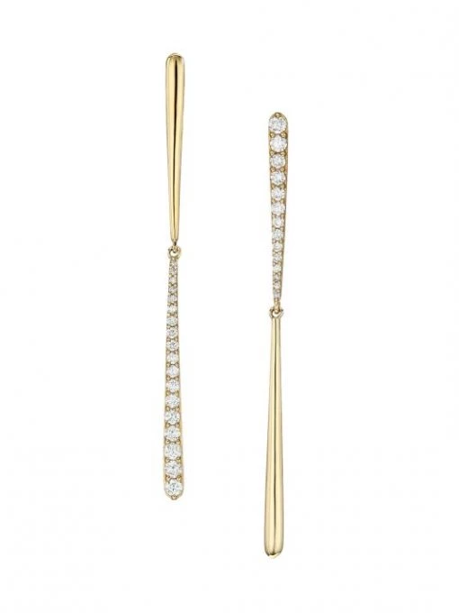 Nina Gilin 14K Yellow Gold & Diamond Pav&eacute; Elongated Teardrop Earrings -Deals Apparis Store unnamed file 6