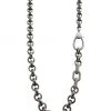 Nina Gilin Black Rhodium-Plated & Diamond Link Necklace