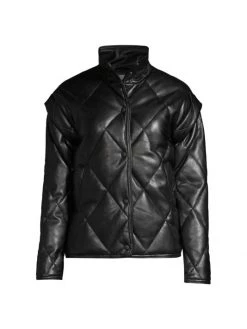 Apparis Liliane Leather-Look Puffer Jacket