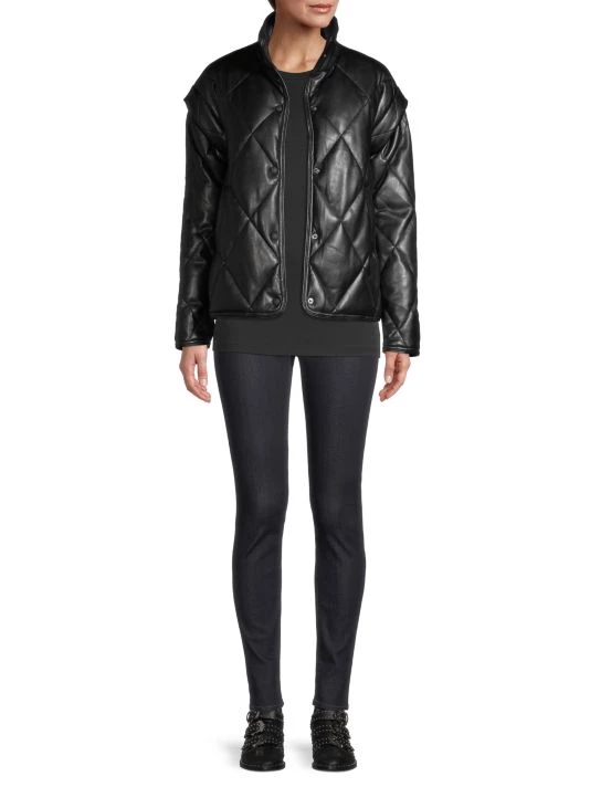 Apparis Liliane Leather-Look Puffer Jacket 4 Apparis Liliane Leather-Look Puffer Jacket - Image 2
