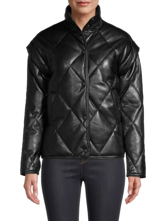 Apparis Liliane Leather-Look Puffer Jacket 5 Apparis Liliane Leather-Look Puffer Jacket - Image 3