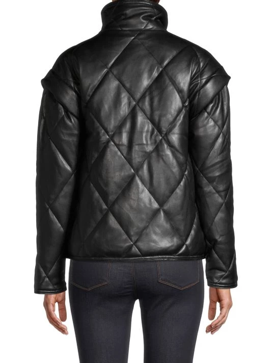 Apparis Liliane Leather-Look Puffer Jacket 7 Apparis Liliane Leather-Look Puffer Jacket - Image 5