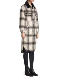 Apparis James Plaid Faux Fur Collar Coat 10 Apparis James Plaid Faux Fur Collar Coat -Deals Apparis Store unnamed file 706