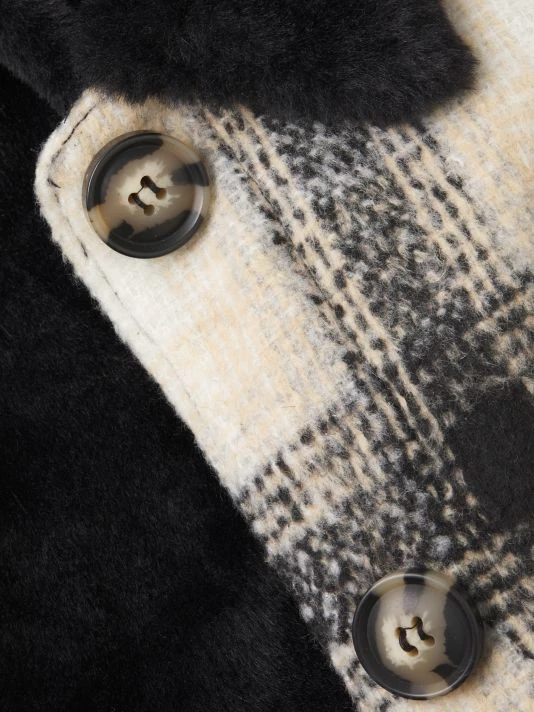 Apparis James Plaid Faux Fur Collar Coat 7 Apparis James Plaid Faux Fur Collar Coat - Image 6