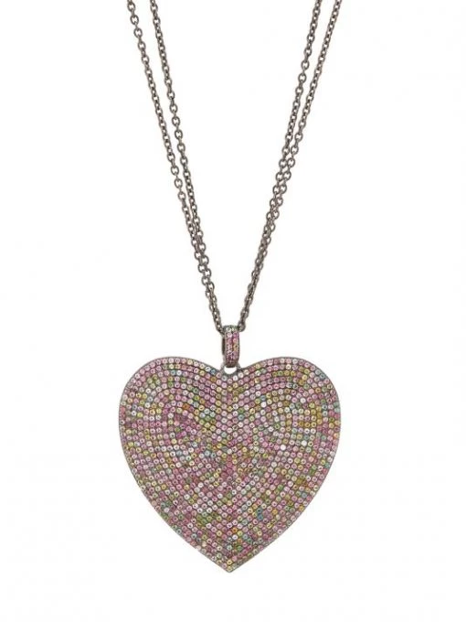 Nina Gilin Sterling Silver & Tourmaline Heart Pendant Necklace -Deals Apparis Store unnamed file 87