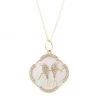 Nina Gilin 14K Yellow Gold, Diamond, & Mother-Of-Pearl Bird Pendant Necklace
