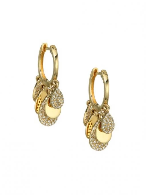 Nina Gilin 14K Yellow Gold & Diamond Huggie Earrings -Deals Apparis Store unnamed file 97